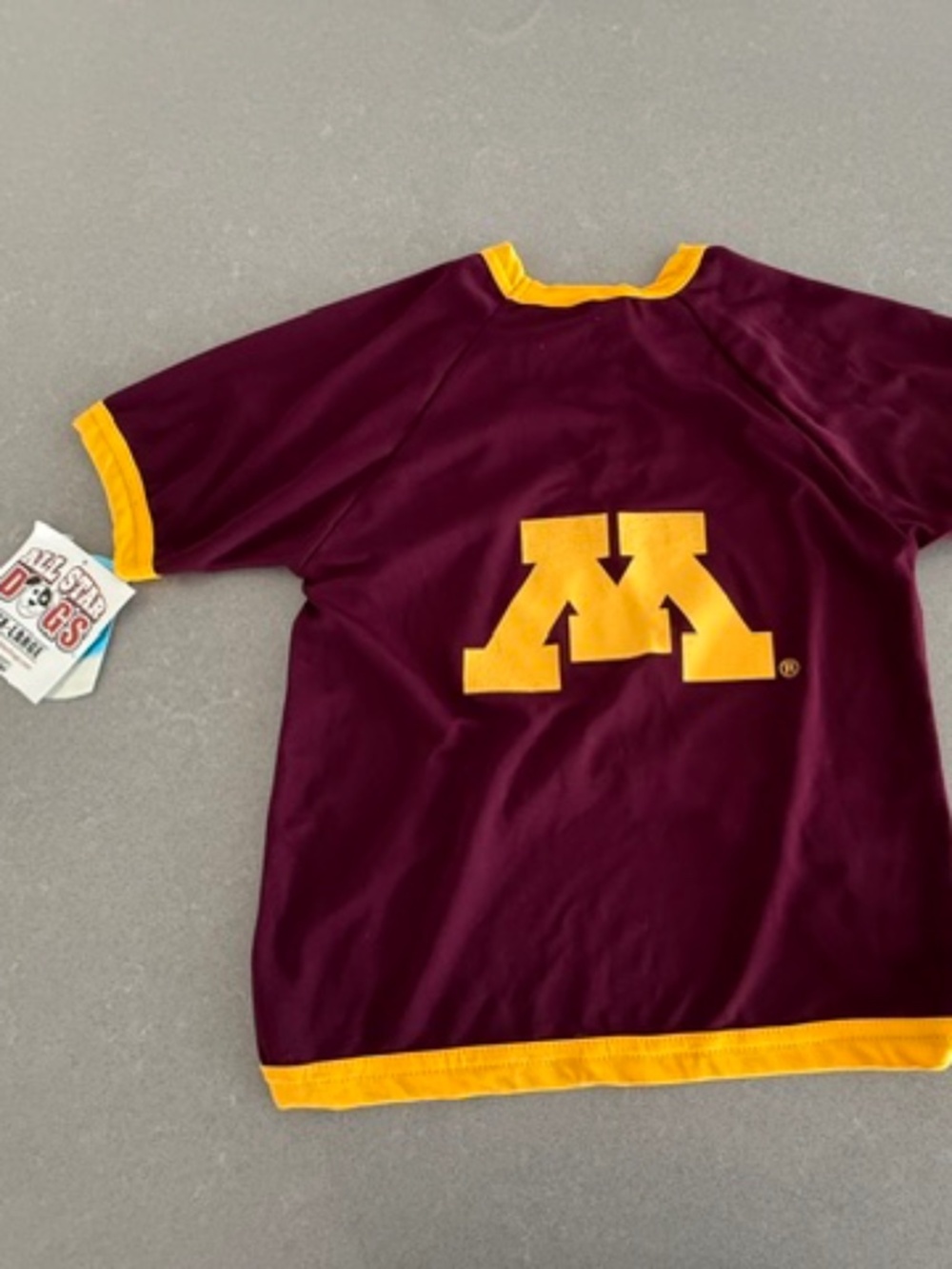 NWT-All Star Dogs U of Minnesota (MN) Maroon "M" Jersey Size XXL